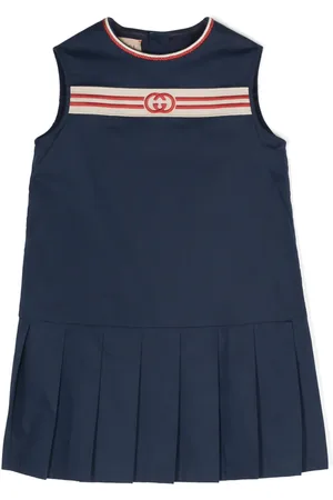 Gucci Geplooide jurk met geborduurd GG