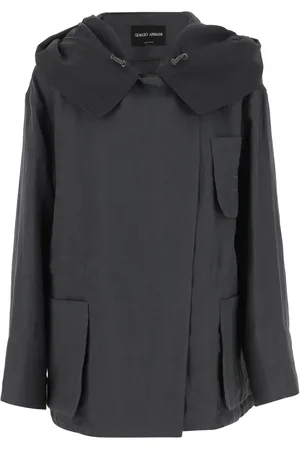 Giorgio Armani Linnen jack met capuchon