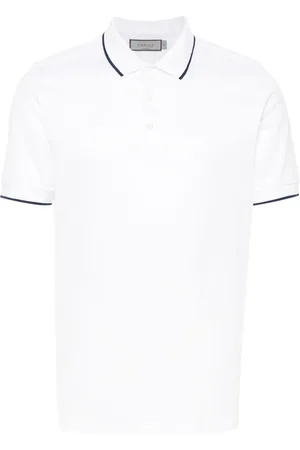 CANALI Poloshirt met contrasterende afwerking