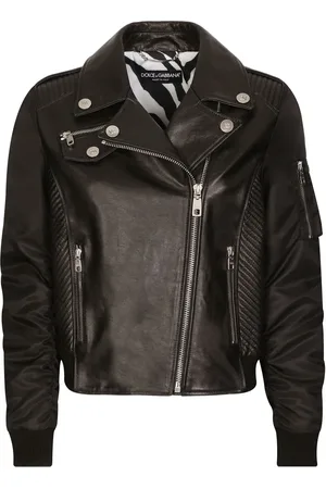 Dolce & Gabbana Leren bikerjack