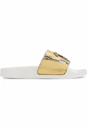 Giuseppe Zanotti Brett slippers met logo