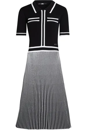 Karl Lagerfeld Essential geplooide gebreide jurk
