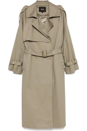 Maje Trenchcoat met dubbele rij knopen