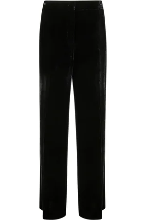 P.A.R.O.S.H. Straight broek met fluwelen afwerking