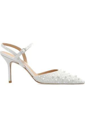 Stuart Weitzman 85 mm pumps met enkelbandje met parels