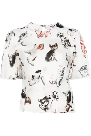 Msgm Blouse met hondenprint