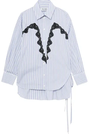 The Attico Blouse met kant
