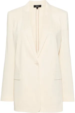 THEORY Blazer met sjaalkraag en enkele rij knopen