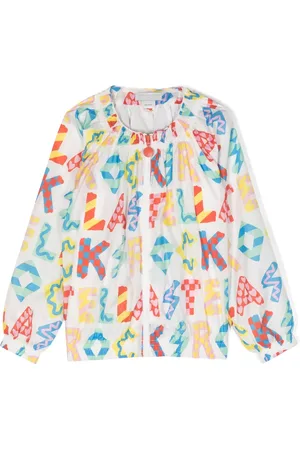 Stella McCartney Bomberjack met logoprint en opstaande hals