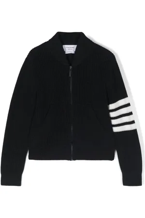 Thom Browne Vest met rits en vier strepen
