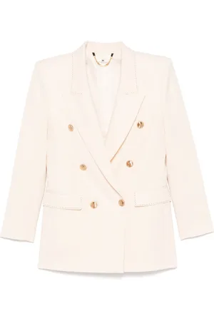 Elisabetta Franchi Blazer van scheerwol met contrasterend stiksel