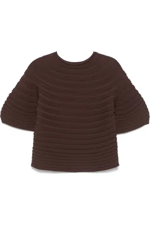 PLEATS PLEASE ISSEY MIYAKE Gebreide top met paddestoel