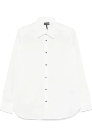 Emporio Armani Overhemd met logo jacquard