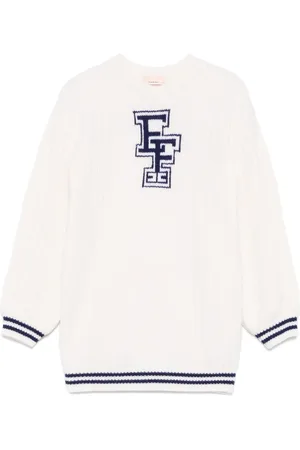 Elisabetta Franchi Trui met intarsia logo