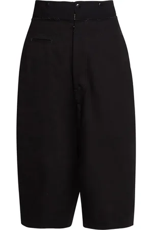 Maison Margiela Shorts met verlaagd kruis en gerafelde rand