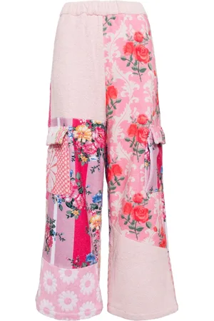 Cavia Cargo broek met colourblocking en patchwork