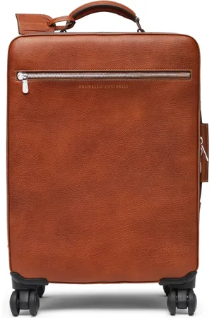 Brunello Cucinelli Leren rolkoffer