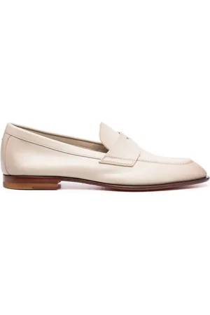 santoni Leren loafers