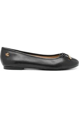 Ralph Lauren Jayna leren ballerina