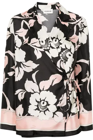 P.A.R.O.S.H. Wikkelblouse met bloemenprint