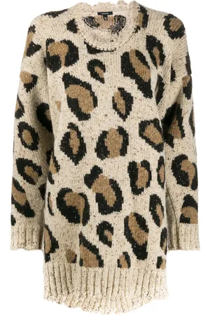 R13 Trui met luipaardprint