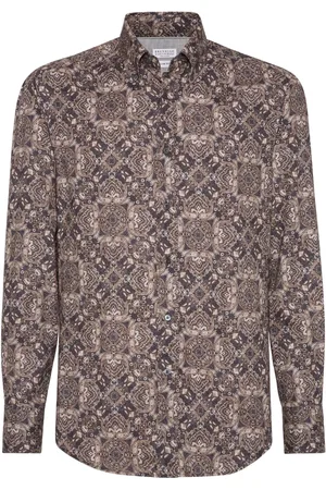 Brunello Cucinelli Overhemd van katoenen twill