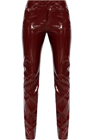 BLUMARINE Skinny vinyl broek