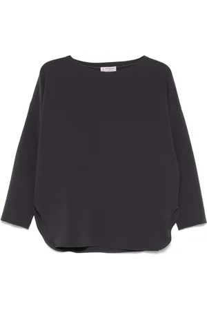 ALBERTO BIANI Blouse met crêpe textuur