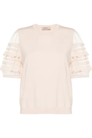 Twin-Set Top met logoplakkaat