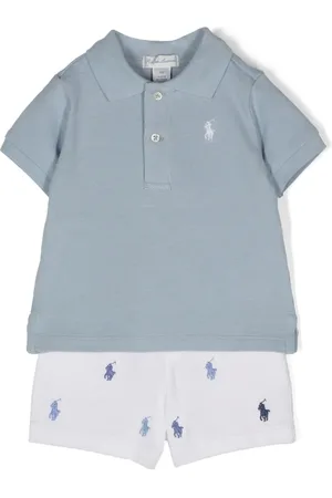 Ralph Lauren Katoenen shorts en shirt met borduurwerk