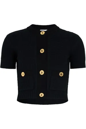 Patou Cropped wafelgebreid vest