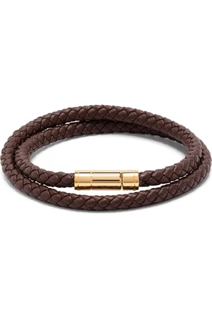 Tom Ford Gevlochten leren armband