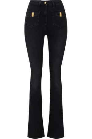 Elisabetta Franchi Jeans met logoplakkaat