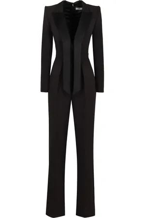 Elisabetta Franchi Crêpe jumpsuit met satijnen revers