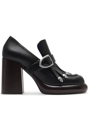 Burberry 95 mm pumps met sleehak en franje