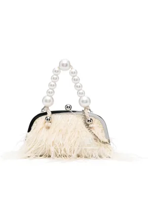 MONNALISA Clutch met veren detail