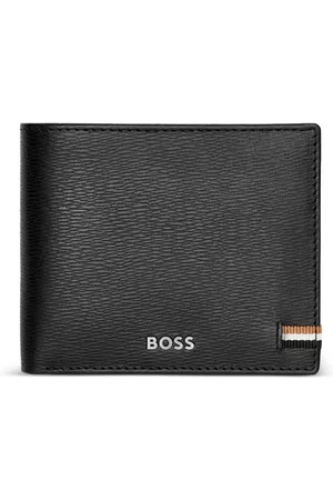 HUGO BOSS Leren portemonnee met logoprint