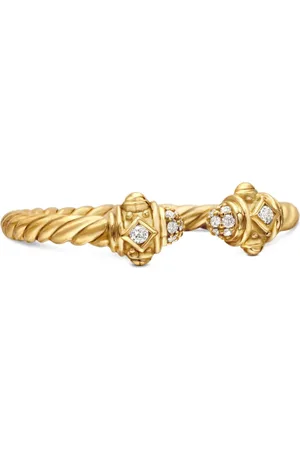 David Yurman 18kt geelgouden Renaissance ring met diamant (2.3 mm)