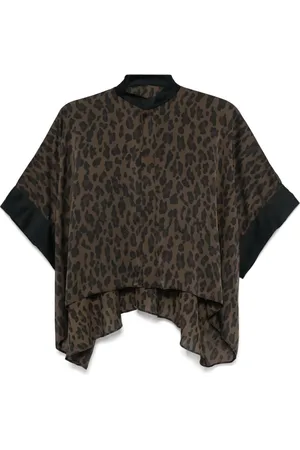 SACAI Blouse met luipaardprint