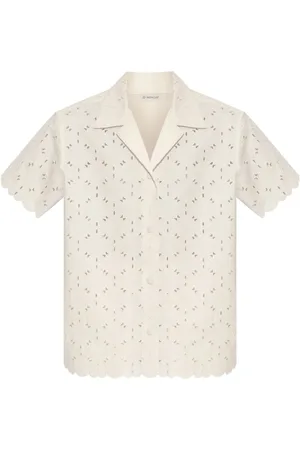 Moncler Blouse met broderie anglaise