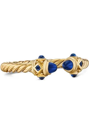 David Yurman 18kt geelgouden Renaissance ring met saffier (2.3 mm)