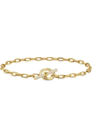 David Yurman 18kt geelgouden DY Madison® schakelarmband met diamant (3 mm)