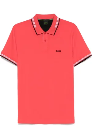 HUGO BOSS Poloshirt met gestreepte afwerking
