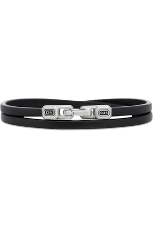 David Yurman Sterling zilveren Streamline® Double Wrap leren armband (4mm)