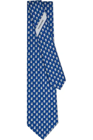 Salvatore Ferragamo Zijden stropdas met buldog print