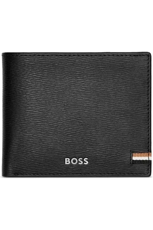HUGO BOSS Leren portemonnee met logoprint
