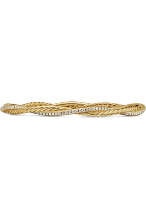 David Yurman 18kt geelgouden Petit Infinity armband met diamant (4.4mm)