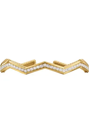 David Yurman 18kt geelgouden Zig Zag Stax™ armband met diamant (5 mm)
