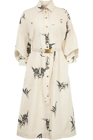 Moncler Katoenen jurk met bloemenprint