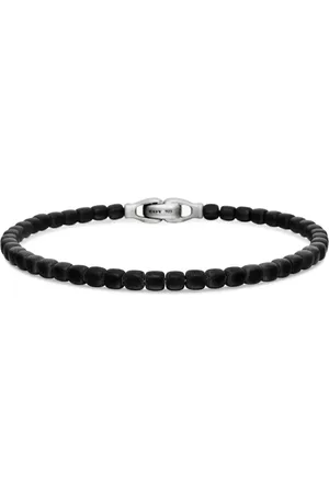 David Yurman Sterling zilveren Spiritual Beads Cushion armband (4mm)